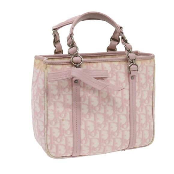DIOR Trotter Romantic Hand Bag Leather Pink 09 Bo 09 Bo - Picture 1 of 16